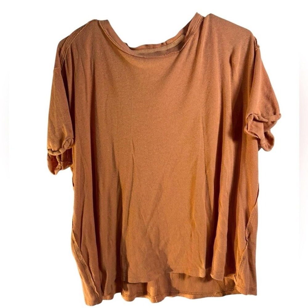 Free People We The Free Dani Oversized T Shirt Blush Pink Cotton XS Boho Top